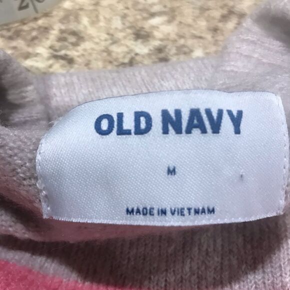 Old Navy Pink and Brown Color Block Sweater Medium - Picture 8 of 12
